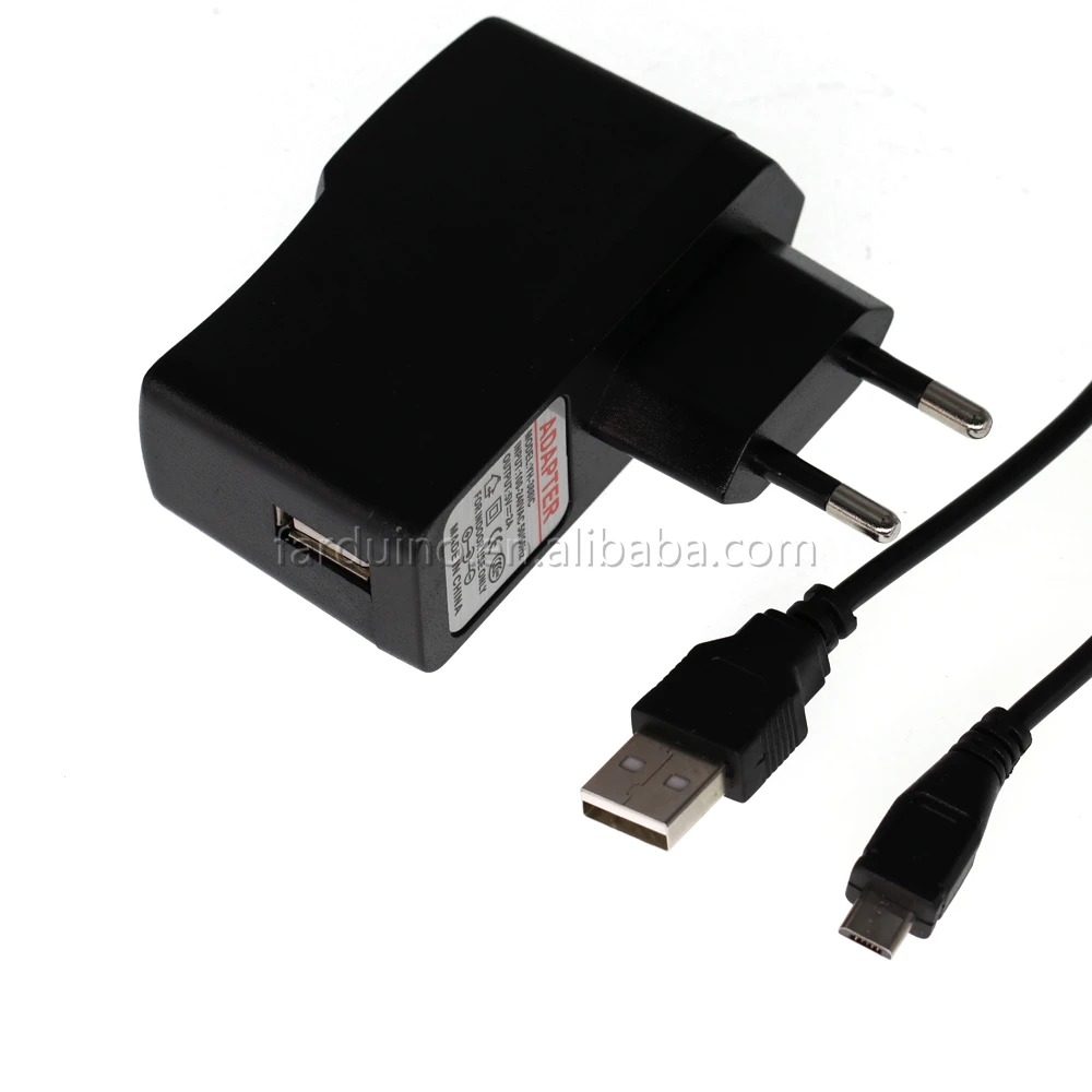 Адаптер для зарядного устройства Micro USB 5 В 2 А кабель питания Raspberry Pi 3 B + новейший европейский стандарт