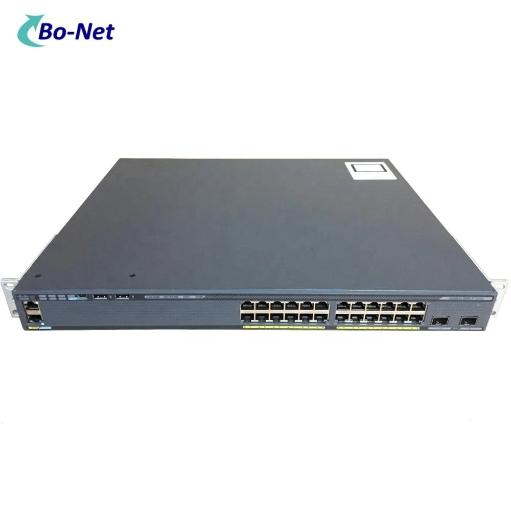 New WS-C2960X-24PD-L 2960-X 24 Port PoE 370W 2x10G SFP+ LAN Base Switch