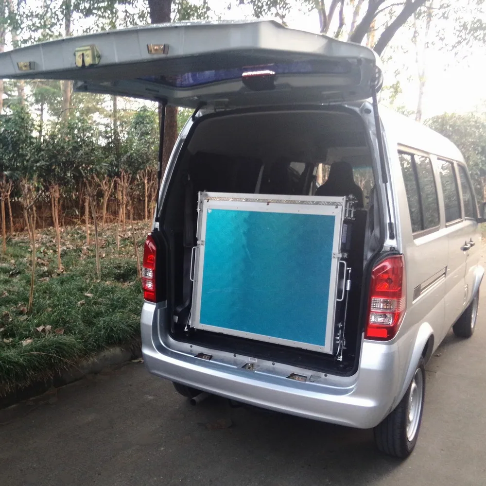 Car Wheelchair Ramp Aluminum Manual Folding Lift Ramps For Van Minivan For The Disabled Wheelchair Users Loading 350Kg