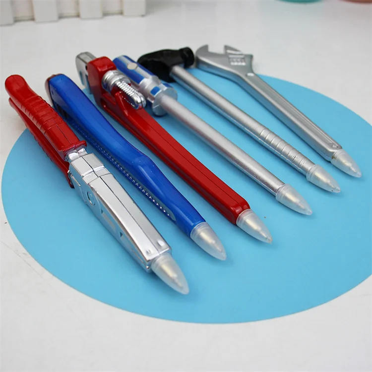 Hardware Tools Hammer Spanner Screwdriver Shape Multi Purpose Plastic Ball Pen