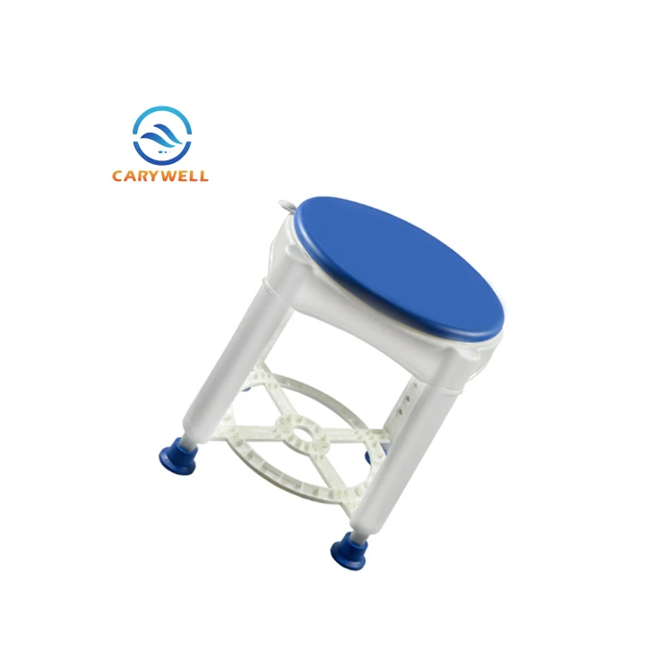 Height Adjustable Swivel Seat Rotating Round Bath Stool Plastic Stool In Bathing