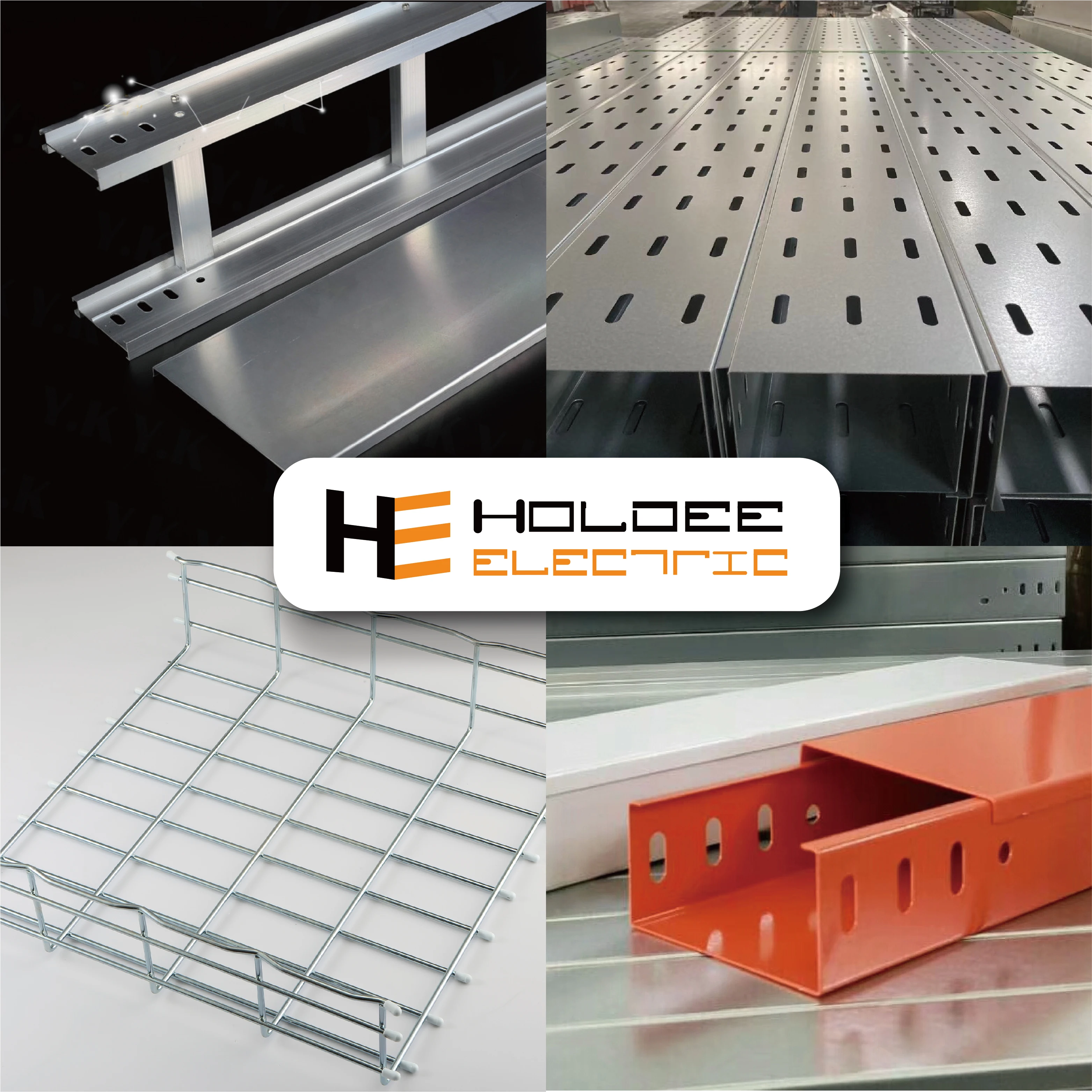 Hongyi cable tray 400 bracket manufacturer for powder coated cable tray wall mount cable trunking aluminum size