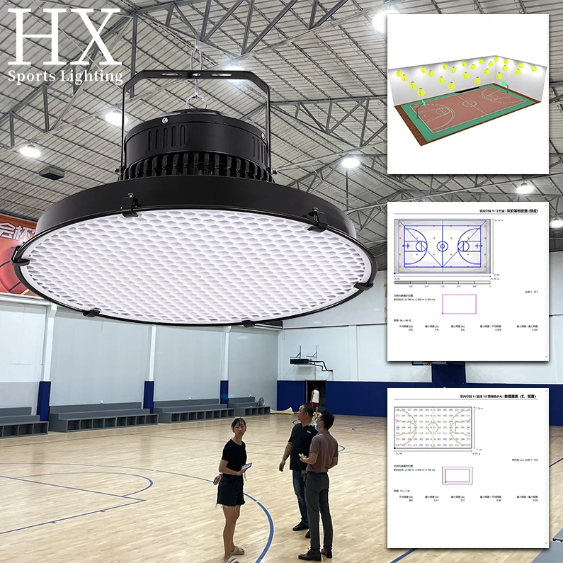 200W Indoor basketball court led stadium lighting 220v sport gym round floodlight Warehouse light flood lamp sport light