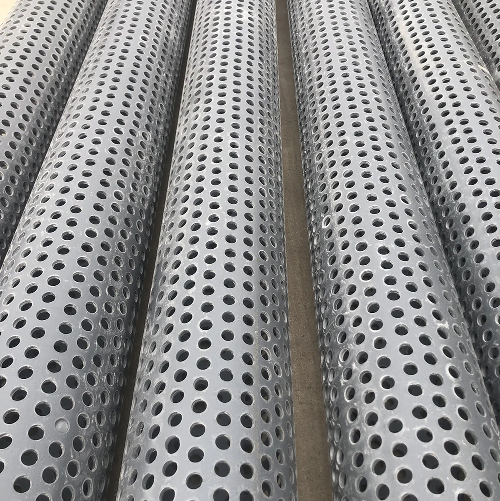 Factory Sale pvc pipe with holes perforated pipes for drainage 63 inch to 630 inch perforated drain pipe