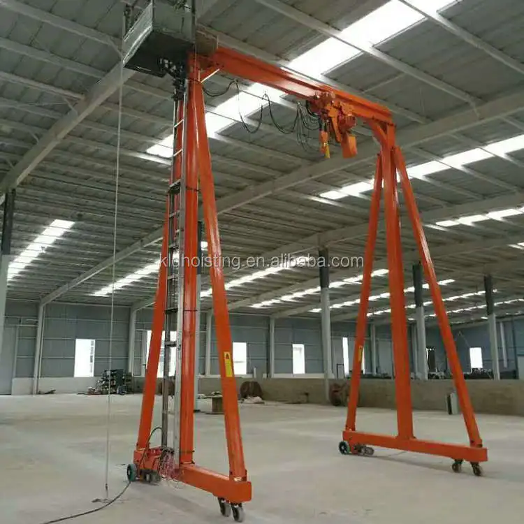Electric Gantry Crane with Remote Control Lifting, High Quality Cable and Wire Gantry Lifts Customizable