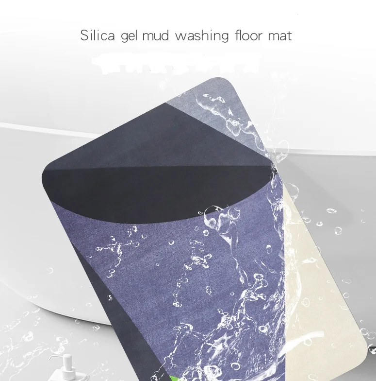 New Fashion Super Absorbent Diatom Mud Washing Natural Rubber Non Slip Floor Mat Door Mat Bathroom Mat