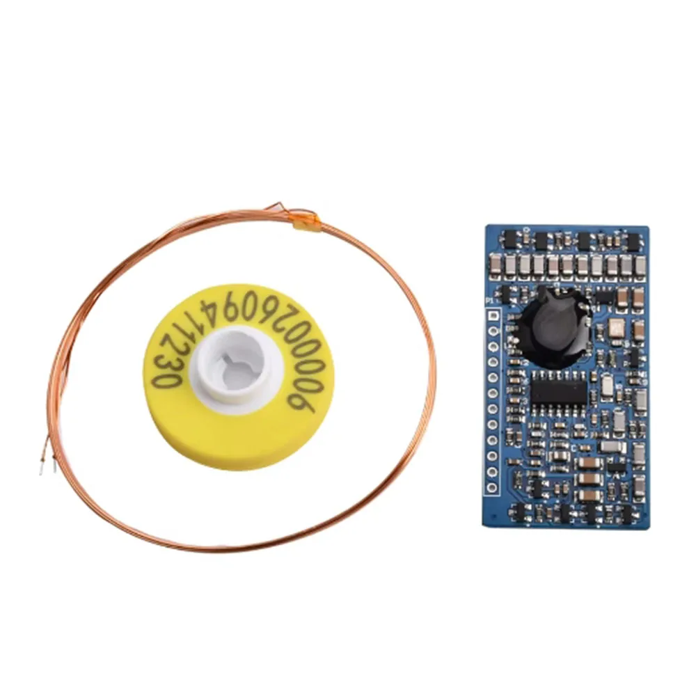 Taidacent UART TTL Modbus Long Range 134.2khz 125khz ISO11784/85 FDX-B Pets/Cattle/Sheep/Horse Animal Ear Tag RFID Reader Module