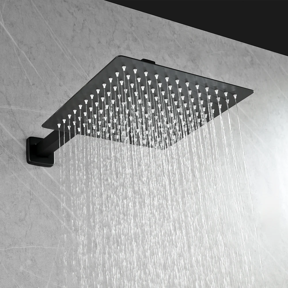 Brushed Gold Luxury Contemporary Shower In-wall Rainfall Bathroom Shower Set 3 Ways Hot and Cold Shower System
