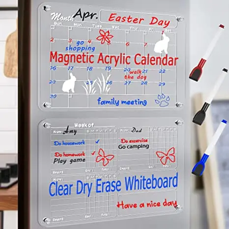 Magnetic Board To Do List Board For Refrigerator Acrylic Dry Erase Board