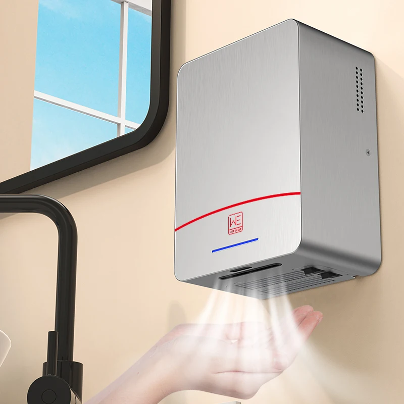 Мы диспенсер 2023 Новое поступление коммерческих высокоскоростных 304 из нержавеющей стали 1200 Вт автоматический датчик настенный сушилка для рук с HPE