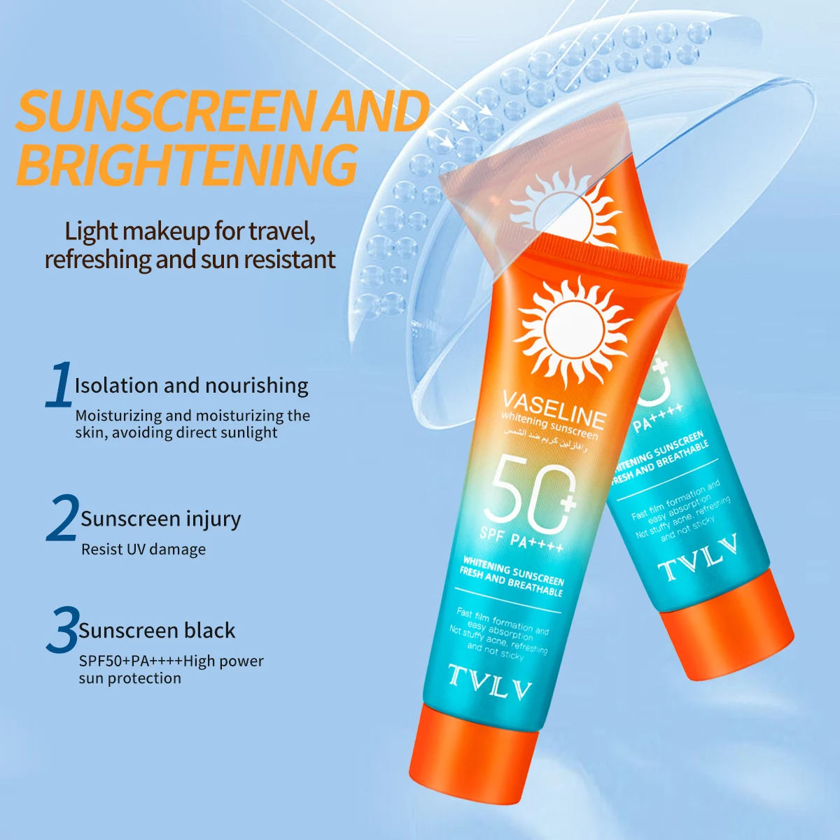 Private label women sun cream lotion sun block cosmetic High sun protection spf 50+ Anti-uv sunscreen tanning for face care