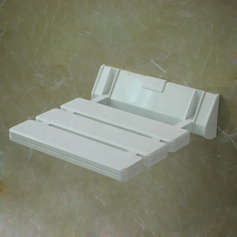 YUSUN ABS Plastic Folding Wall Mounted Shower Seat for Bathroom