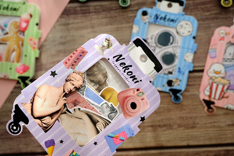 Nekoni Waterproof Sticker Flakes Laptop Decorative Decals Self Adhesive Decals for Stickers Pack Animal Luggage Decals