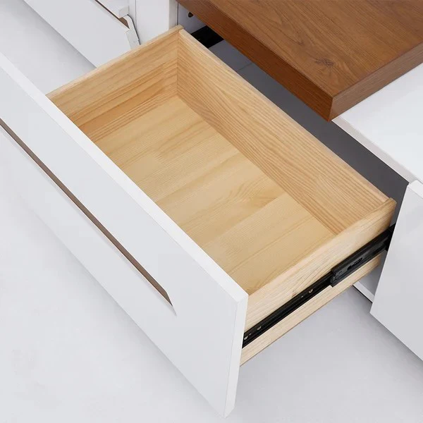 Nordic Style Telescopic Living Room Furniture Modern Extendable Storage TV Stand