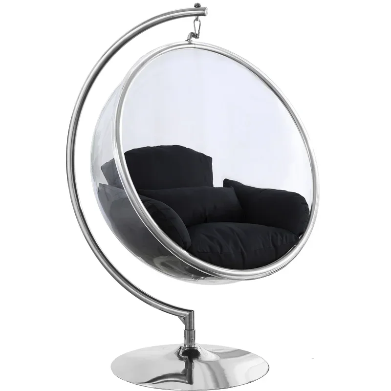 Balcony Furniture Outdoor Bubble hanging chairs acrylic swings with waterproof cushions
