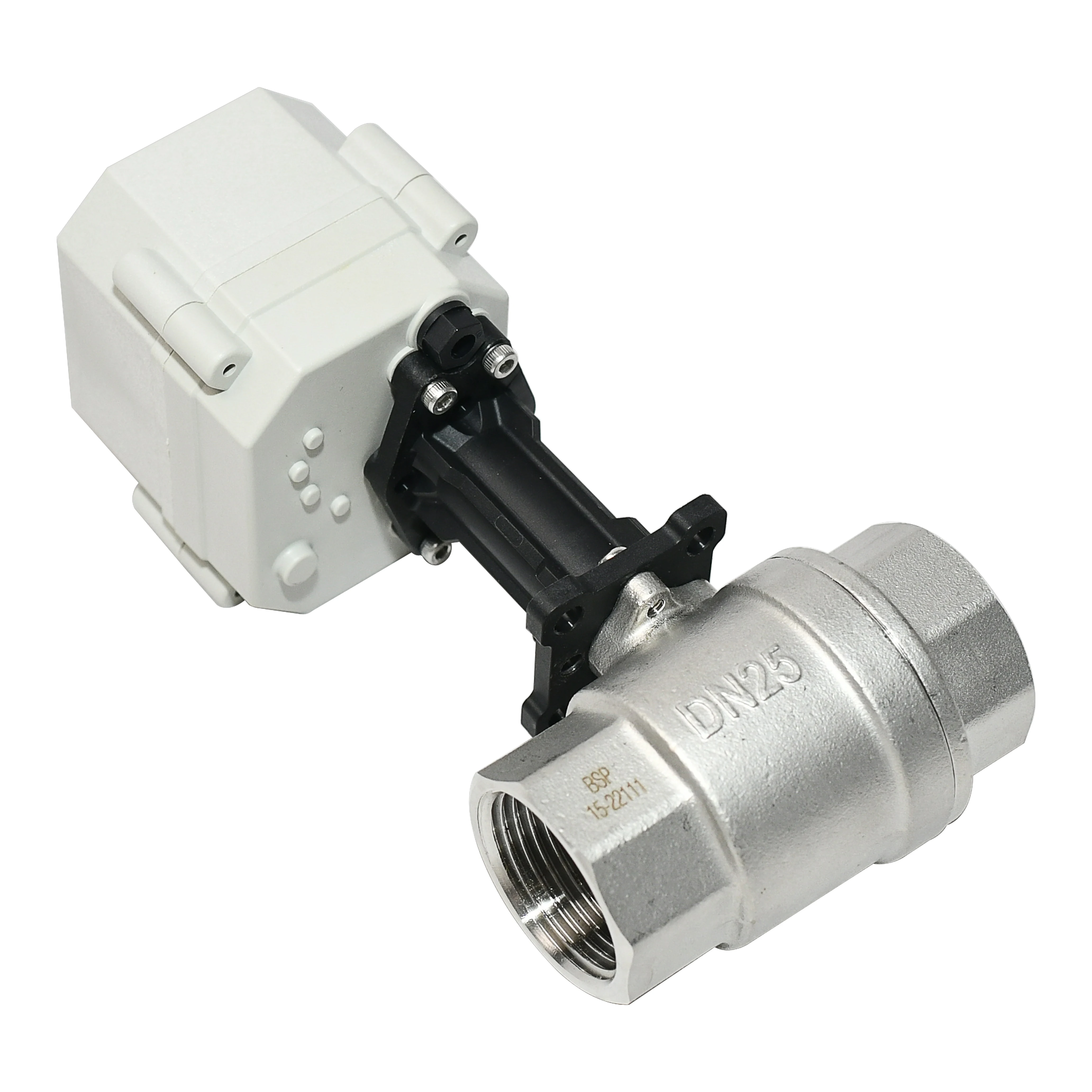 2-way food grade 1' inch Stainless Steel 304 AC230V Electrical actuated ball valve with longer bracket