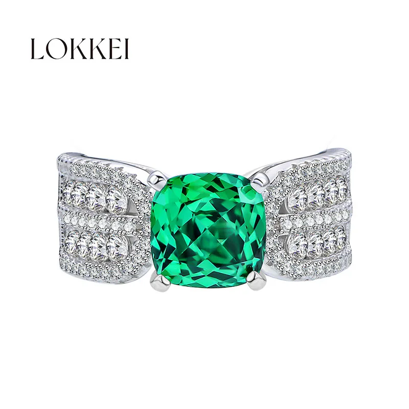 Высокое Качество белого золота огранка Ашер обручальные кольца для женщин 925 стерлингового серебра с высоким содержанием углерода алмазные кольца с драгоценными камнями