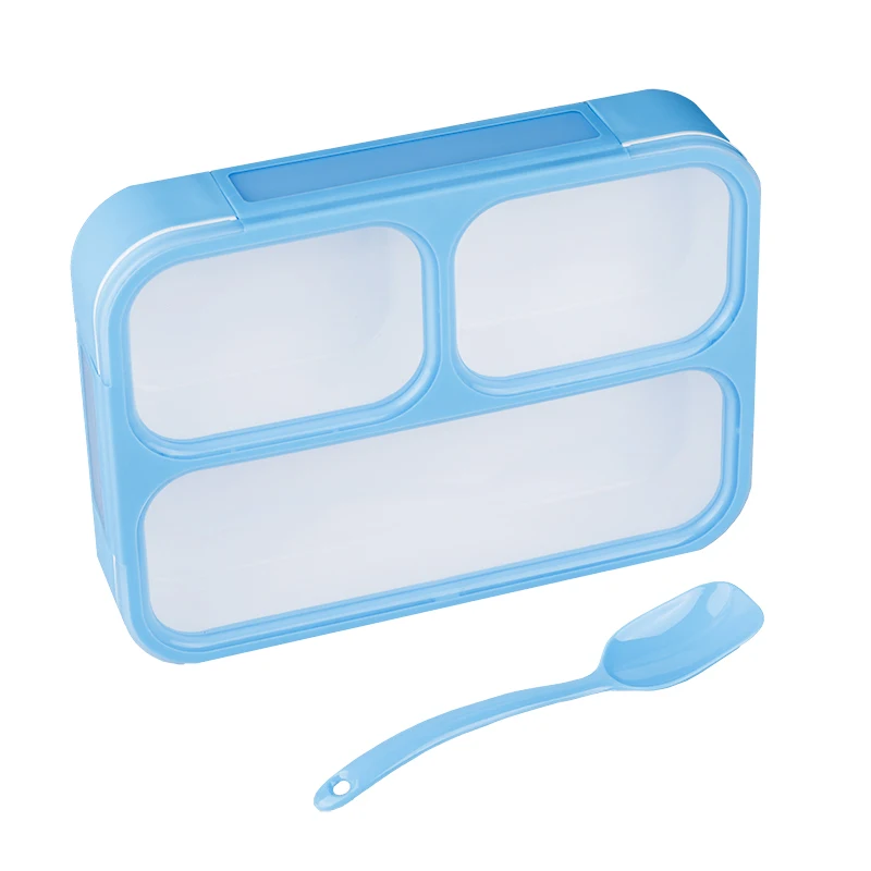 Cheap plastic lunch box food grade PP material rectangle shape 3 or 4 compartment bento lunch box