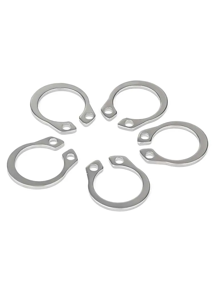 304 stainless steel shaft with retaining ring, shaft clamp bearing shaft with elastic clamp spring C-type retaining ring GB894