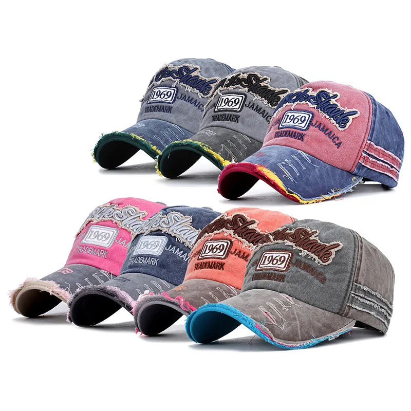 
Wholesale spring 1969 denim baseball cap fashion adjustable snapback hats for men women 