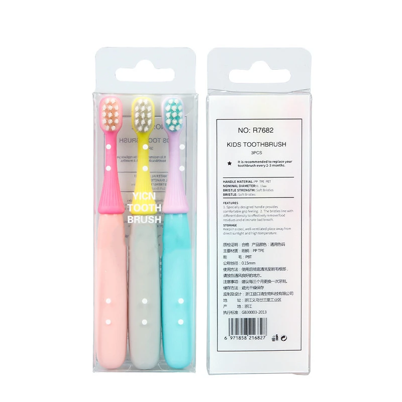 high quality cartoon kids  toothbrush Soft Bristle silicone children Manual Oral Cleaning toothbrush