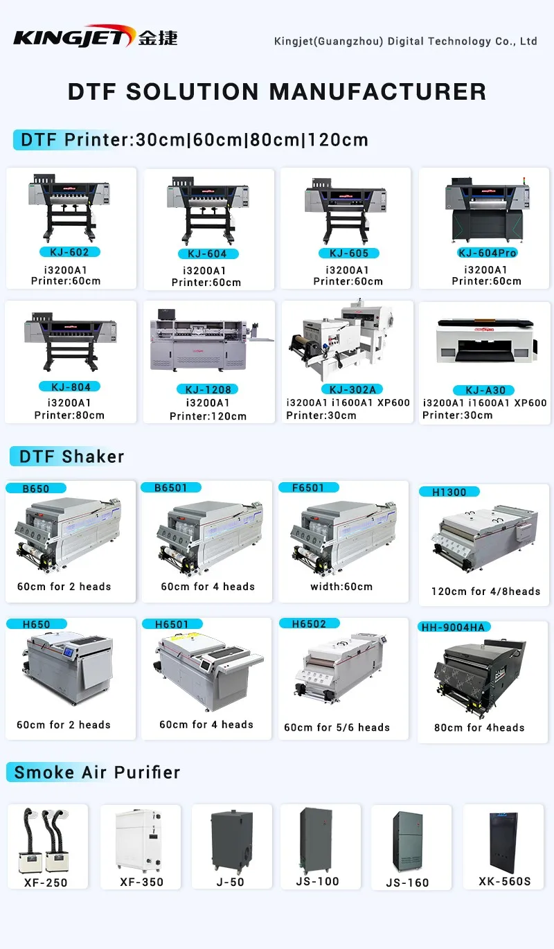 Kingjet 42cm printer dtf A3 A4 size desktop digital small business dtf film printing machine