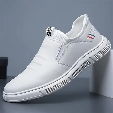 China Suppliers Fashion White Black Casual Flat Driver Loafer Shoes Men