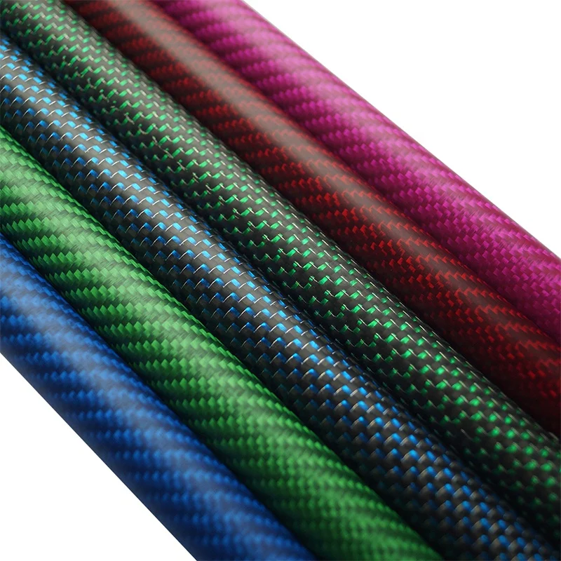 Whale Stone Factory Direct Selling Lightweight High Quality Carbon Fiber Tube Twill Plain  Gold Wire Carbon Fiber Tube