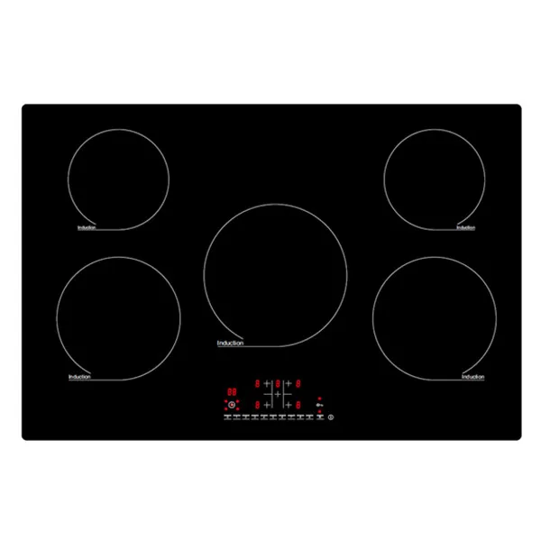 Электрическая электрическая плита с 5 горелками, интеллектуальная электроника, встроенная индукционная плита для кухни