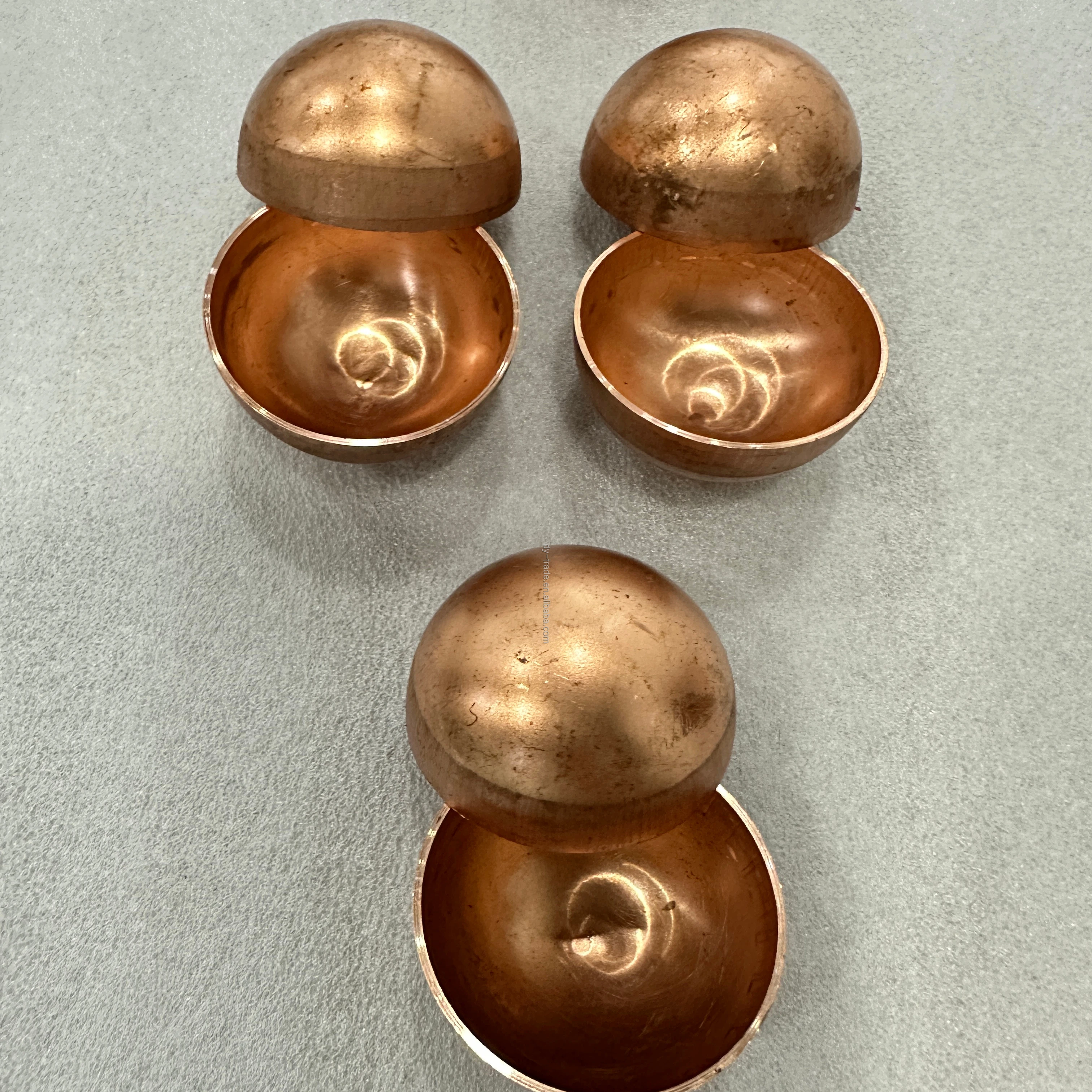 3Inch  4 Inch 5 Inch   Matt Surface Lamp Lantern Decoration  Pure Copper Half Spheres