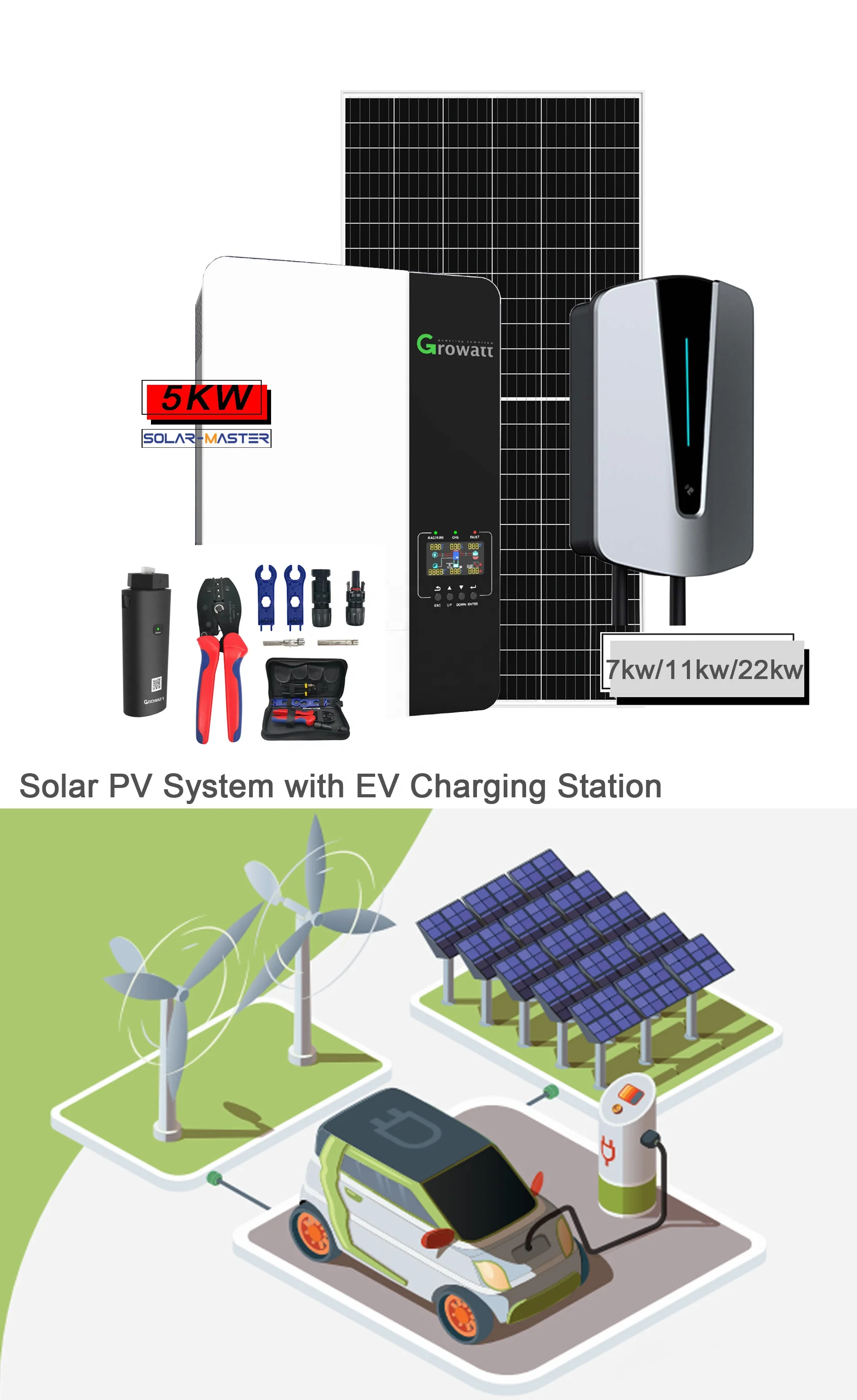 Galvanized Steel Solar Carport Waterproof Carport Solar Mounting System With Ev Charging Station