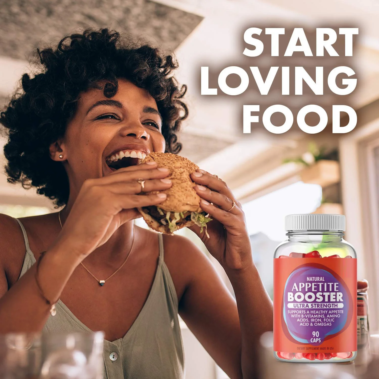 Appetite Booster Weight Gain Stimulant  Extra Strength Underweight Adults Fortified with Lysine Thiamine Capsules Gummies