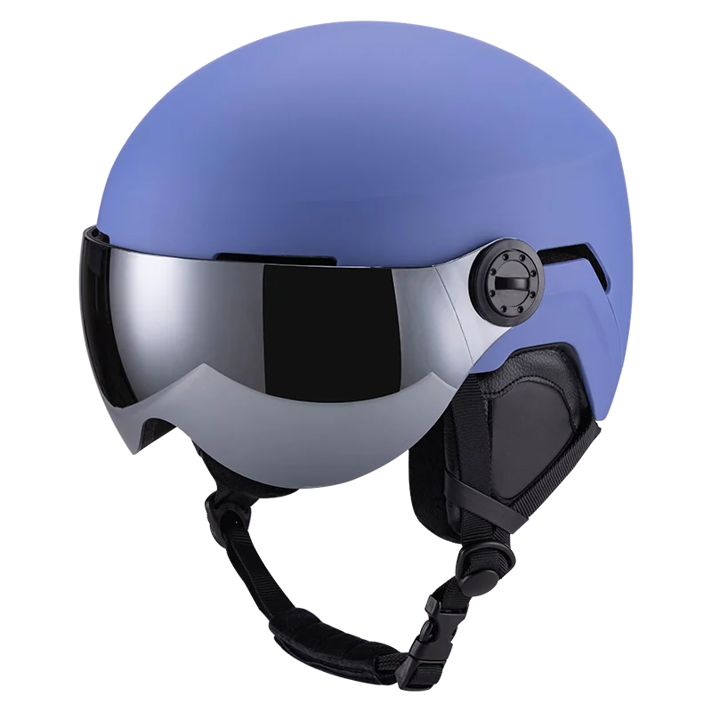 Factory professional custom logo color carbon snow snowboard ski helmet with goggles