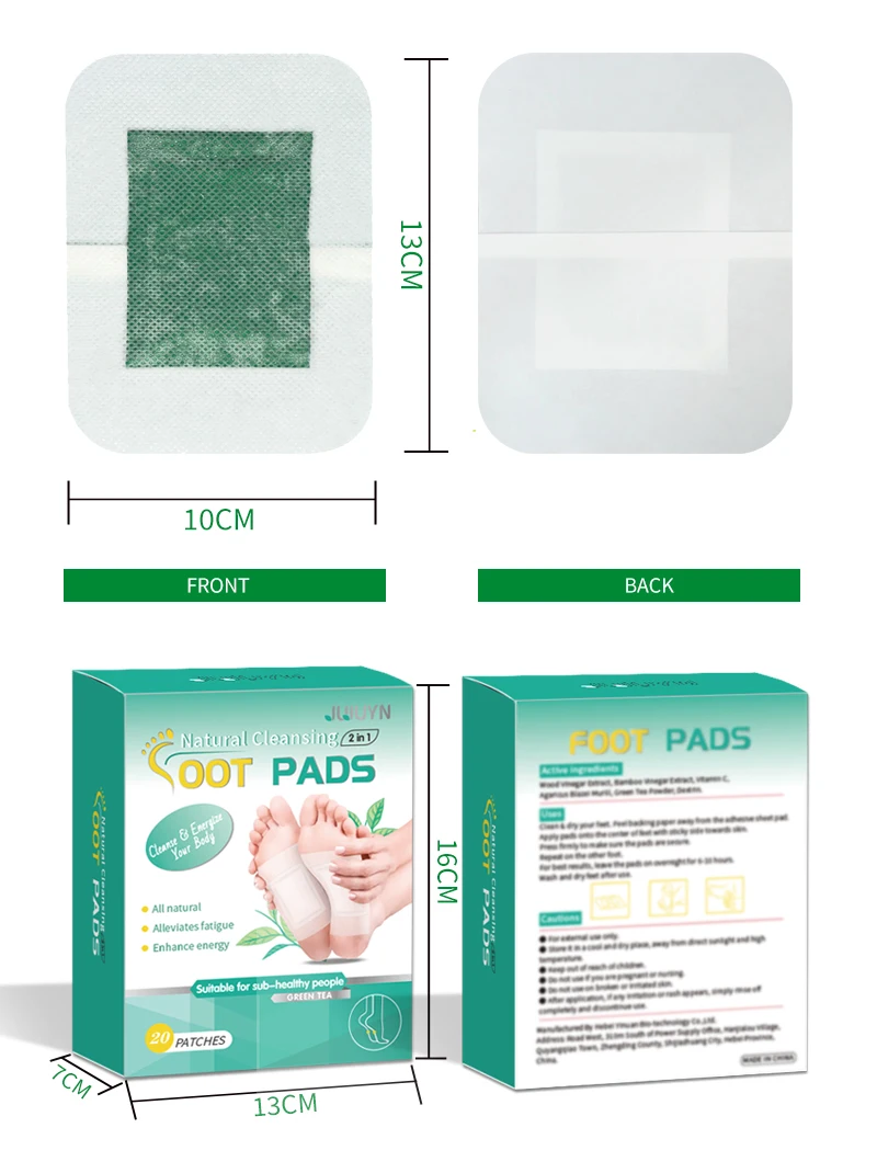 Problem Solving Products Custom Cleansing Foot Pads Health Care Products Foot massage Pad 2 In 1 Bamboo Detox Foot Patch