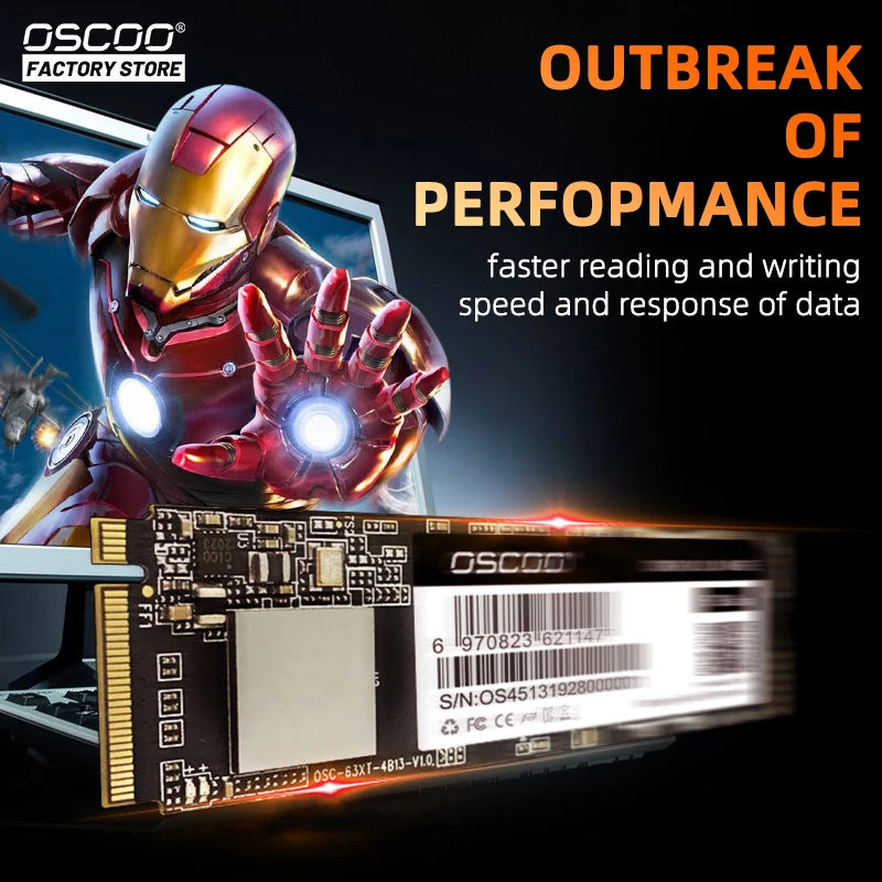 OSCOO Disco Duro SSD M2 NVMe PCIe жесткие диски оптовая продажа с фабрики 128 ГБ 256 512 1 ТБ M.2 жесткого