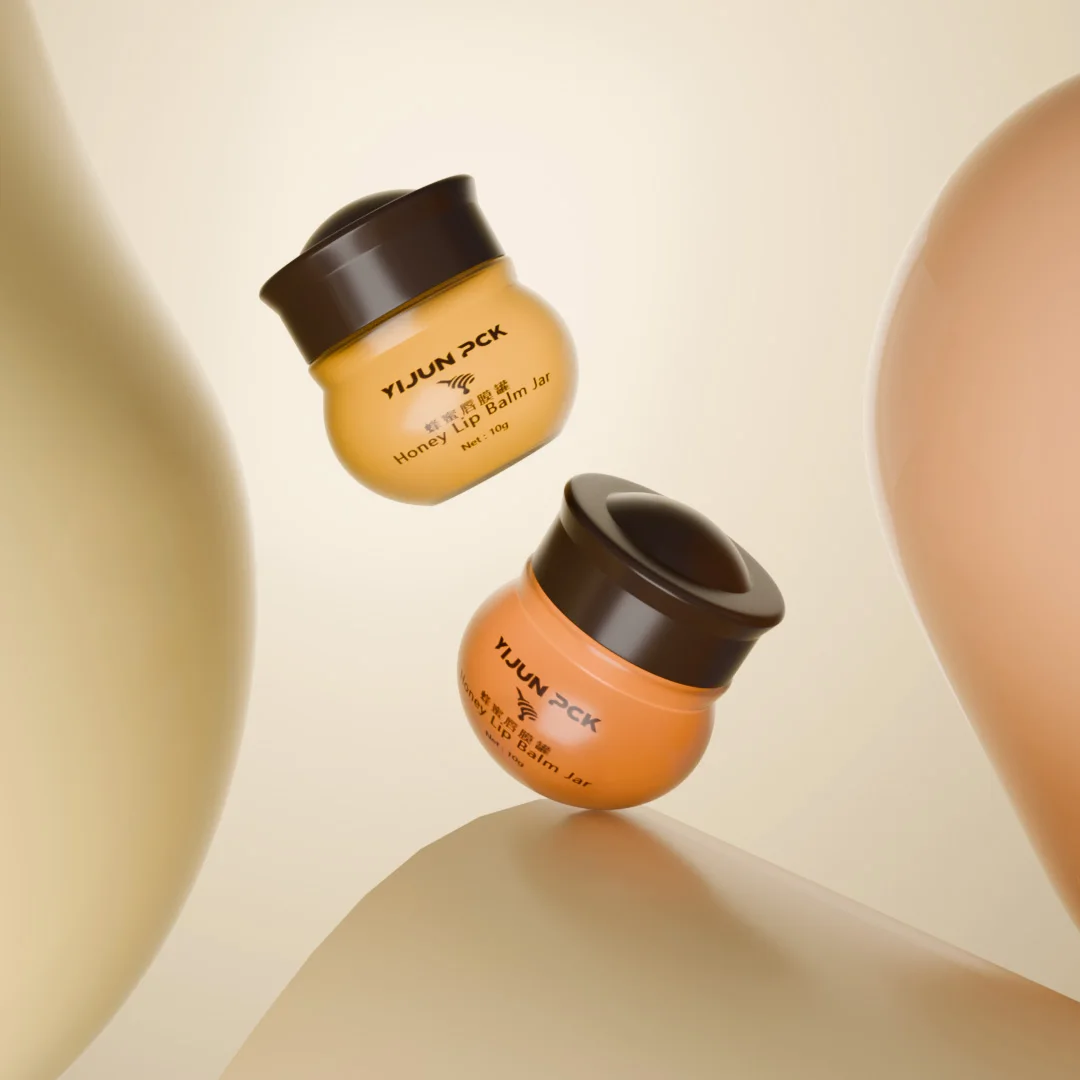 Hot Selling Honey Lip Balm Jar 10g Cosmetic Plastic Cream Jar for Lip Scrub Lip Balm container