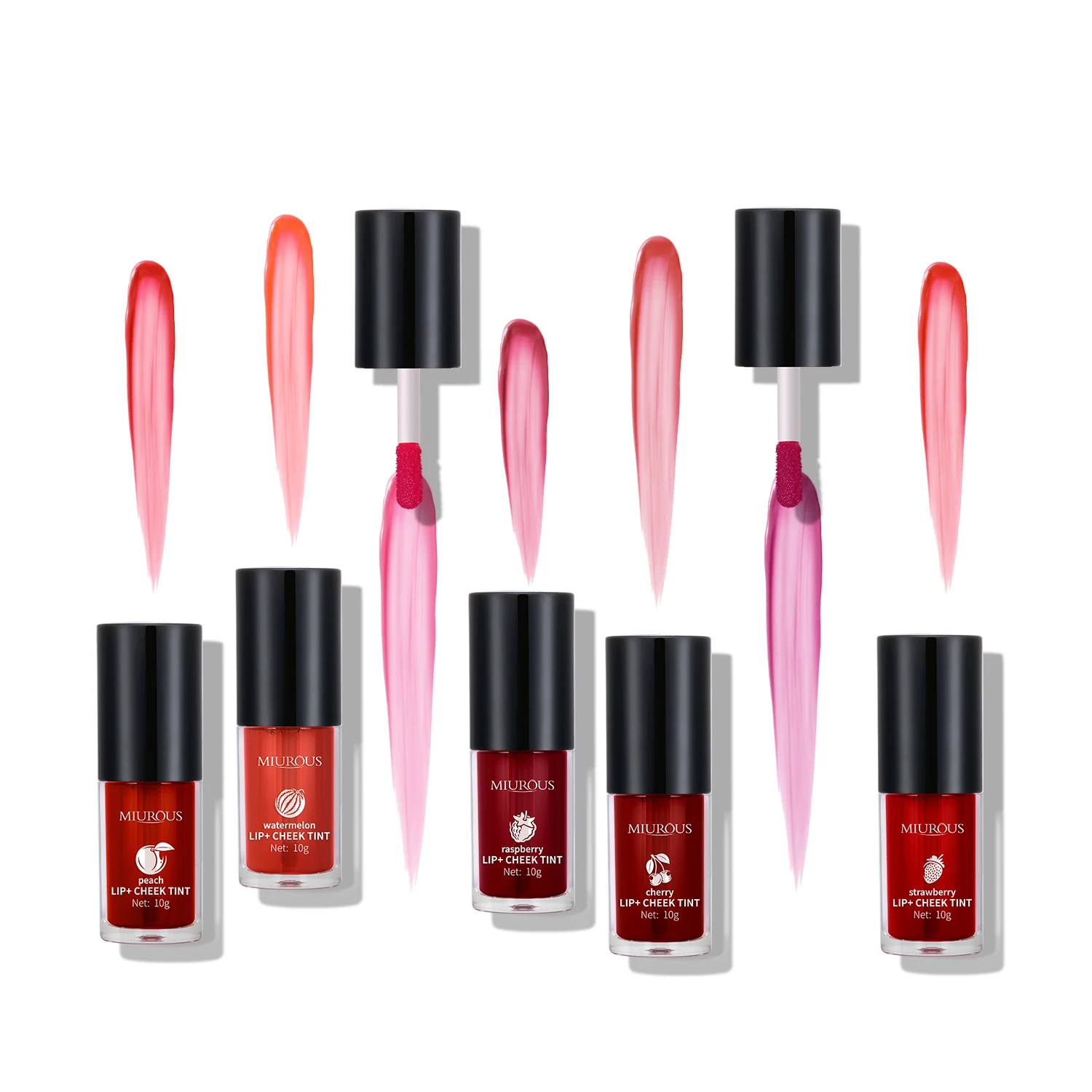 ODM OEM Vegan Fruit Flavor Collagen Hyaluronic Lip Stain Non Stick Cup Long Lasting Matte Water Lip Cheek Tint