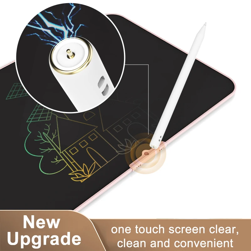 20 inch magic blackboard touch screen clear electric writing board lcd writing tablet with stylus type-c charging port