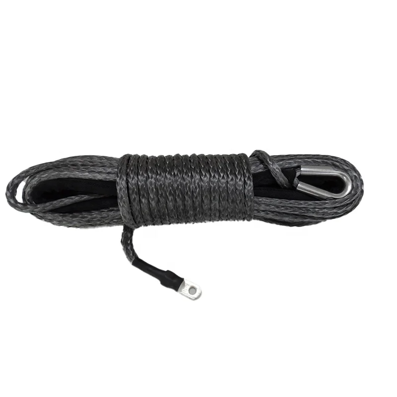 Factory manufactured synthetic winch rope suitable for emergency towing off-road vehicles