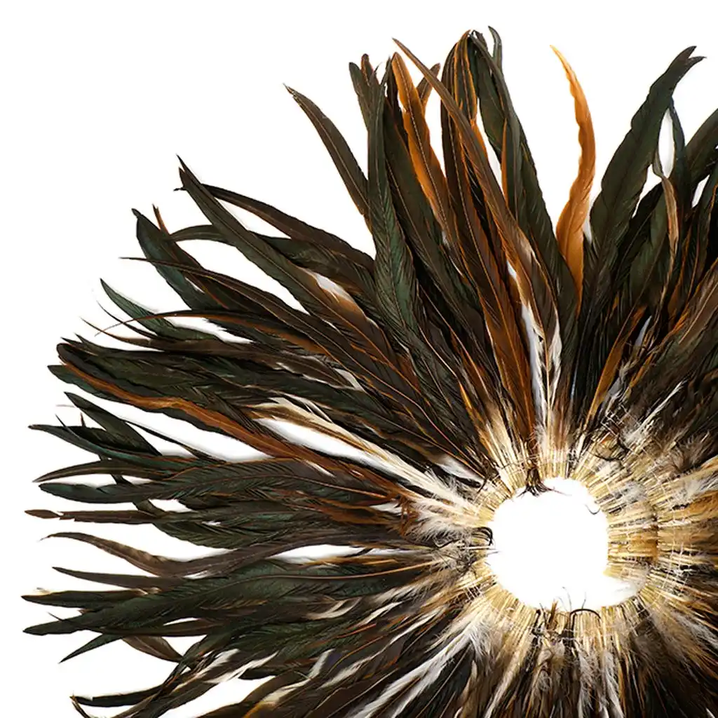 Wholesale Natural Feather Strung Rooster Cock Tail Feather Strung for Carnival Garment Decoration