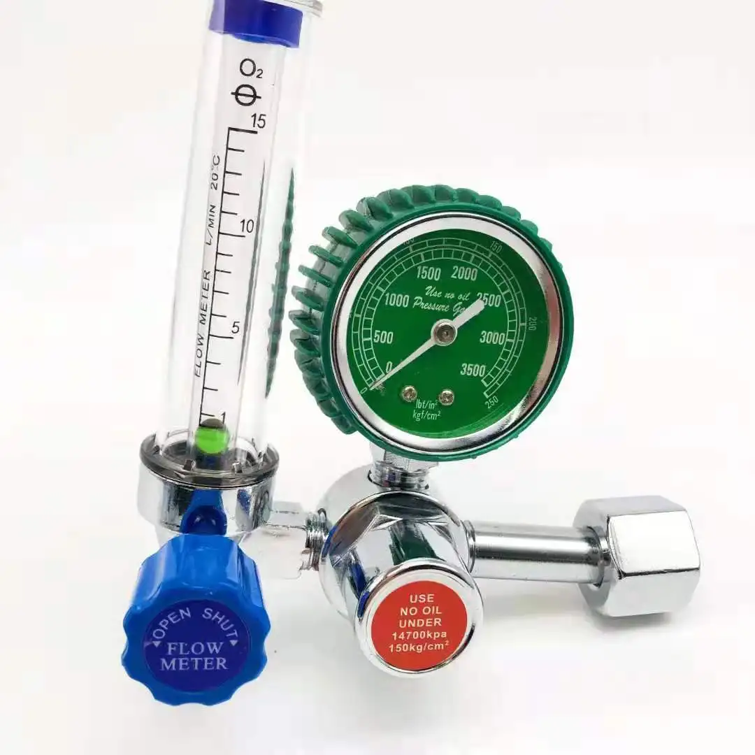cga540 medical Oxygen pressure Regulators kit in stock with flow meter Manometer oxygen gas regulators with humidifier
