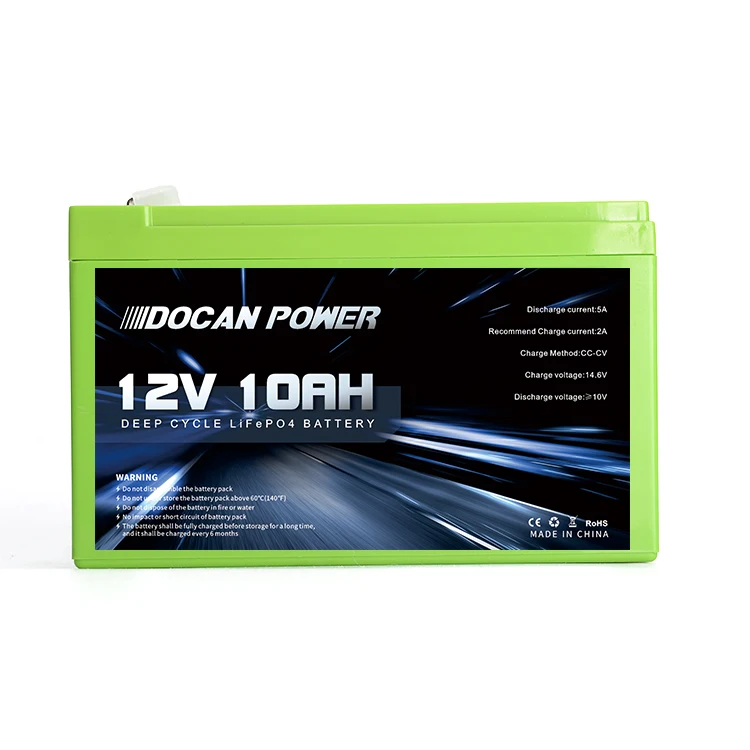Docan Power Высококачественная литий-ионная батарея Lifepo4 12 в 10 Ач 6 Fm Moto Akku