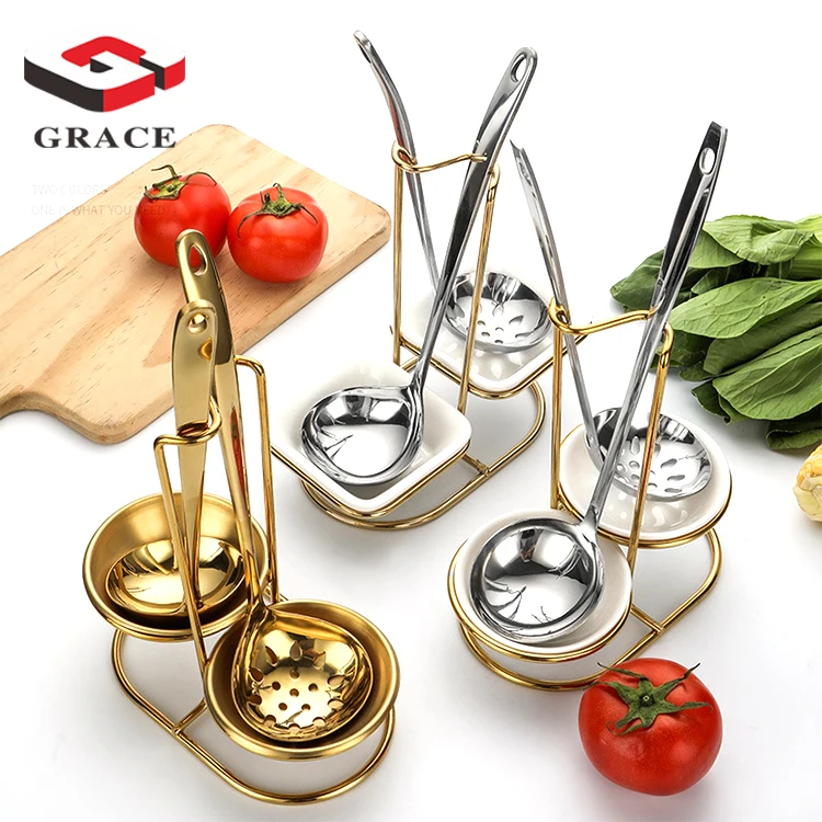 New Arrivals 5 star luxury restaurant buffet serving set Kitchen Serving Spoons Soup Ladle Kitchen Set Utensils Soup Ladle
