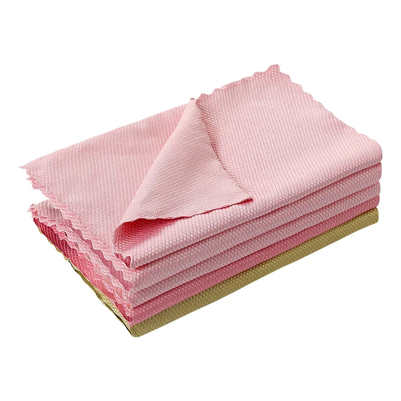 High Quality Reusable Household Microfiber Fish Scale Cleaning Cloth Super Absorbent Kitchen Rag For Home Use 30*40CM