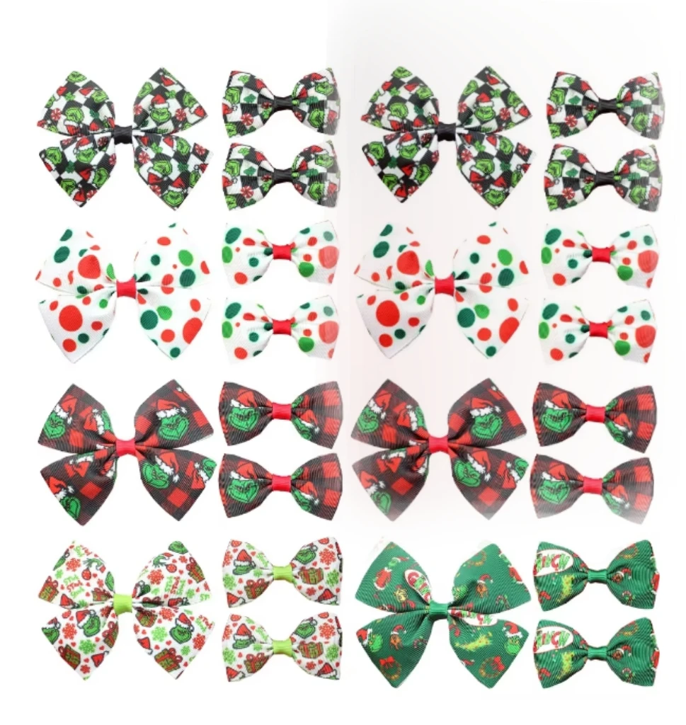 New 3-Piece Set Christmas Holiday Bow Hair Clip Christmas Hot Hair Accessories For Children And Girls