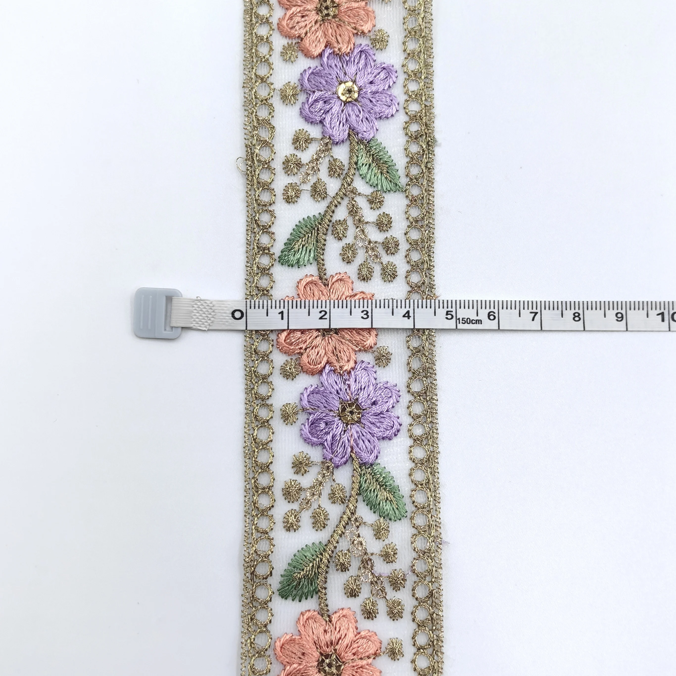 Hot Selling Gold Thread Bone Rope National Wind Multi-color Lace Embroidery Lace bar Code Dai Dance Clothing Design Accessories