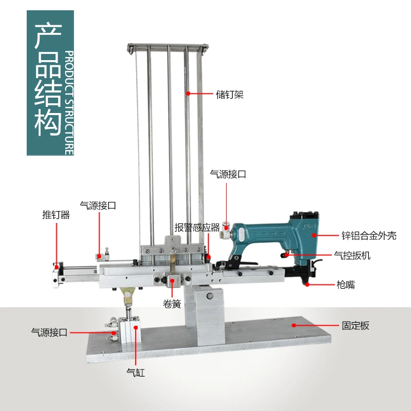 Air Stapler auto feeder nail workstation crown nails 5000PCS Magazine Auto Feeder Automatic nodding robot nailer