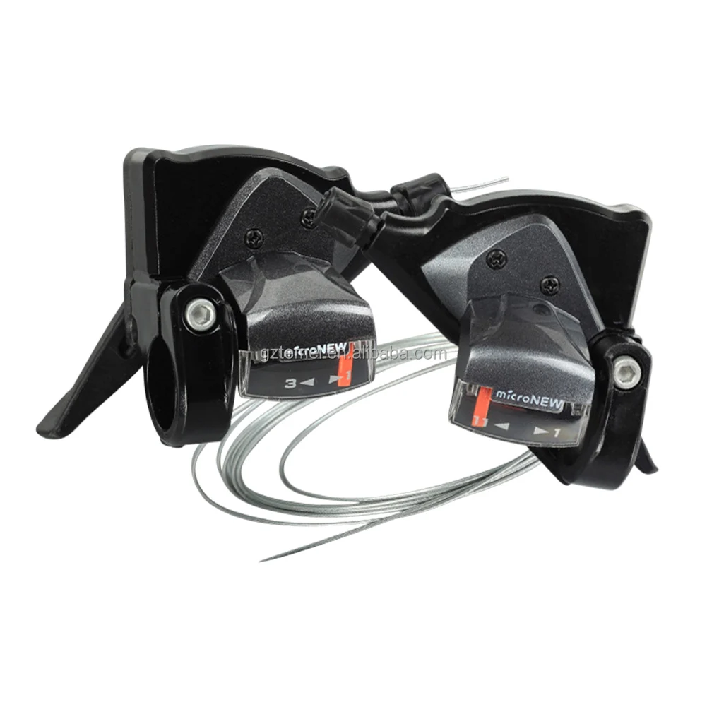 
microNEW 3 x 11 Speed Mountain Bike Shifter Set with Shift Cables One pair 