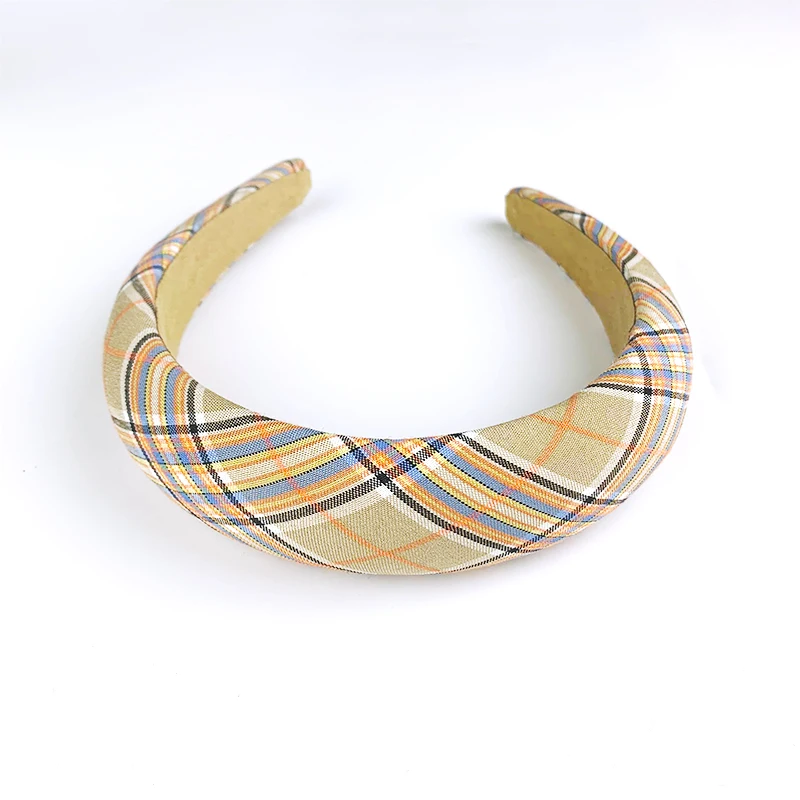 hot selling headbands women grid style fashion headbands polyester headbands women