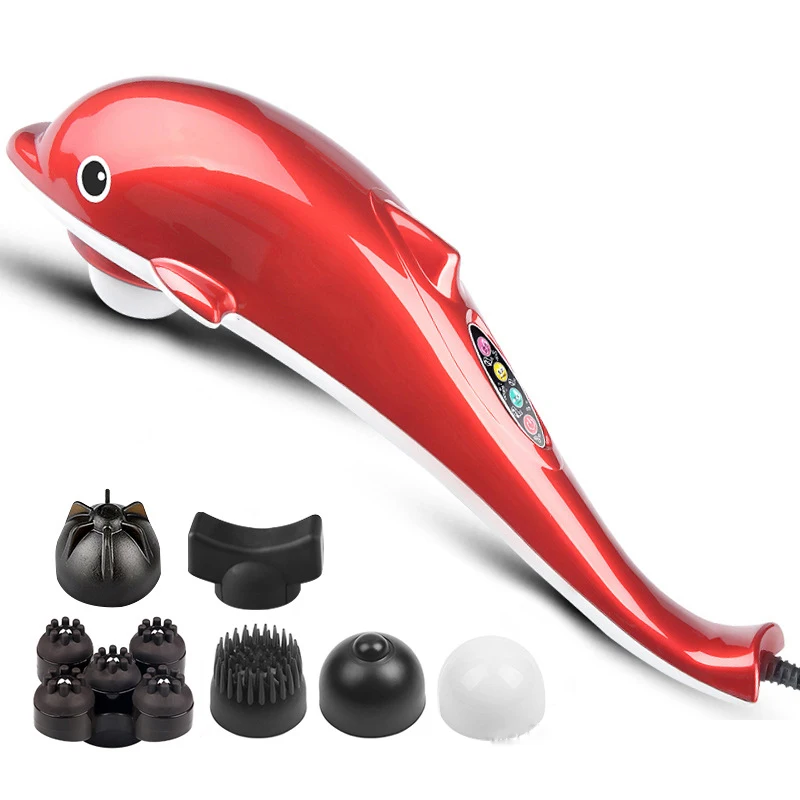 Electric dolphin cervical vertebra shoulder waist massage rod massage hammer dolphin massager